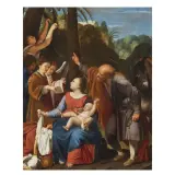 Carlo Saraceni, Workshop of Carlo Saraceni, Workshop of Carlo Saraceni THE REST ON THE FLIGHT INTO EGYPT oil on copper