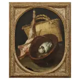 Arcangelo Resani, Untitled, NATURA MORTA CON COLOMBA IN UN CESTO