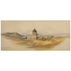 Untitled by Edward Lear, SAINT PETER VIEWED VILLA DORIA PAMPHILI, offered Nov 2023