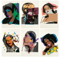 Andy Warhol, Ladies and Gentlemen, 1975, Folge von 10 Farbserigraphien, jeweils auf genarbtem Velin