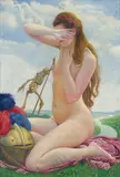 Richard Müller, Liebe und Tod, 1918, Öl auf Leinwand