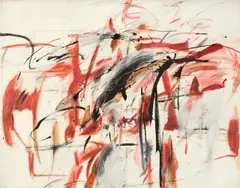 Ohne Titel by Peter Brüning, Um 1961, Öl und Farbkreide auf Leinwand. Doubliert, sold Jun 2015