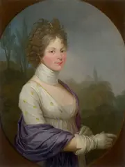 Friedrich Georg Weitsch, Porträt der Königin Luise von Preußen, 1799, Öl auf Leinwand. Doubliert