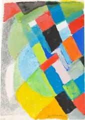 Sonia Delaunay, Rhythme couleur, 1979, Gouache und Bleistift auf Papier