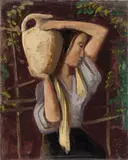 Krugträgerin by Karl Hofer, Um 1935, Öl auf Leinwand, sold May 2014