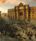 Oswald Achenbach, Fontana di Trevi