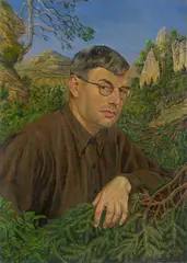 Rudolf Schlichter, Selbstbildnis, 1936, Öl auf Leinwand. Doubliert