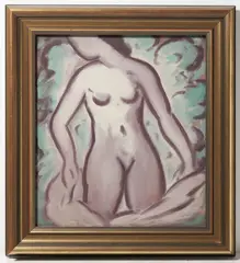 František Drtikol, Nude, 1948, oil on plywood