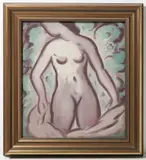 František Drtikol, Nude, 1948, oil on plywood