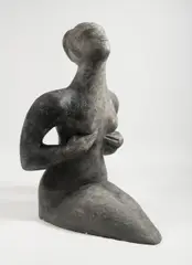 Jiří Bradáček, Sitting Female, 1959, patinated plaster