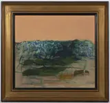 Bohumír Matal, Landscape, 1963, mixed media, canvas