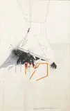 Jiří Sozanský, Installation Design in Valdice, 1990, pencil, watercolour, ink, paper