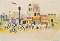 Jiří Kalousek, Around the World with a Painter, 1988, watercolour, gouache, marker, paper