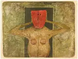 Le Masque Rouge by Rufino Tamayo, 1973, Color lithograph on paper, sold Oct 2015