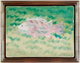 Milton Avery, Fancy Fish, 1949, Oil on canvas board