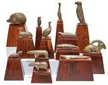 Beniamino Bufano, Animal sculptures (12), c. 1960, Pewter