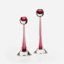 Gino Cenedese, Candlesticks, set of two, 1986, blown glass