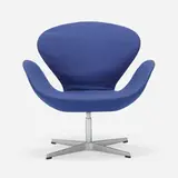 Arne Jacobsen, Swan chair, model 3320, 1957 / 1979, cast aluminum, upholstery, plastic