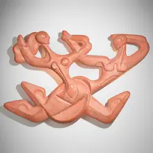 Frederic Weinberg, Dancers wall lamp, c. 1955, fiber-reinforced plaster