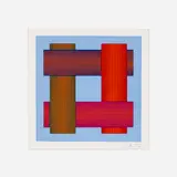 Richard Anuszkiewicz, Untitled (Holiday Card), 1986, screenprint in colors