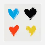 Thierry Guetta, All You Need is He(Art) Four, 2021, screenprint in colors