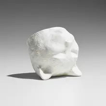Kiki Smith, Cat, 1999, cast porcelain with glazed interior