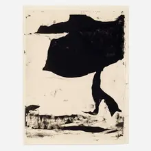 Adja Yunkers, Abstraction, 1964, monotype with graphite additions