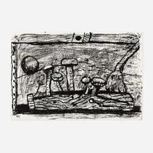 Easel by Philip Guston, 1980, lithograph on J.B. Green, sold Feb 2023