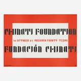 Chinati Foundation Poster by Donald Judd and Josef Albers, 1987, offset lithograph in colors, sold Feb 2023