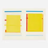 Imi Knoebel, Untitled #1 (diptych), 1996, lithograph in colors with hand-stencil printing on Somerset