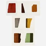 Robert Mangold, Fragment I-VII, 1997, lithograph in colors on Twinrocker cream calligraphy