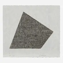 Untitled II by Robert Mangold, 1989-90, woodcut on Mulberry, sold Feb 2023