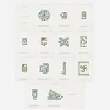 Jan Vercruysse, Labyrinths and Pleasure Gardens, 1994-2001, lithograph in colors on Rivoli