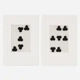 Donald Sultan, Five of Clubs; Seven of Clubs (two works from the Playing Cards series), 1991, etching and aquatint