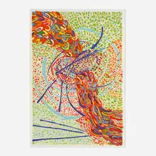 Mildred Thompson, Advancing Impulses 36, 1999, screenprint in colors