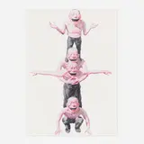 Yue Minjun, Untitled (Smile-ism No. 2), 2006, lithograph in colors