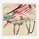 James Rosenquist, The Kabuki Blushes, 1986, lithograph in colors with monoprinted collage on Chiri Kozo