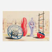 Henry Moore, Sculptural Objects, 1949, lithograph in colors