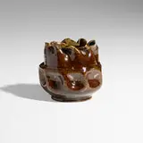 George E. Ohr, Vase, 1898-1910, glazed earthenware