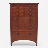 Chest of drawers, model 913 by Gustav Stickley, c. 1908, oak, sold Dec 2023