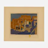 Gustave Baumann, Night of the Fiesta - Taos, woodcut in colors on Zanders laid
