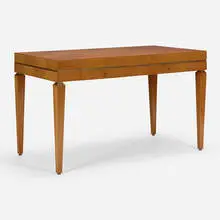 Desk by attribution Guglielmo Ulrich, c. 1930, mahogany, brass, sold Dec 2023