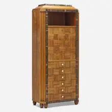 Secretary by René Joubert and Philippe Petit, c. 1927, rosewood, ebony, granite, plastic, leather, sold Dec 2023