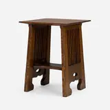 Michigan Chair Co., Tabouret, c. 1907, oak