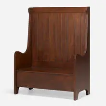 Arts & Crafts, Hall bench, c. 1910, oak