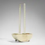 Josef Hoffmann, Flower basket, model M 0564, c. 1906, painted steel, glass