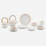 Frank Lloyd Wright, Rare Royal Pink tea set from the Imperial Hotel, Tokyo