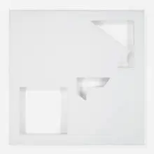 Francisco Salazar, Un carré vide No. 810, 2001, acrylic on corrugated cardboard and wood