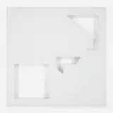 Francisco Salazar, Un carré vide No. 810, 2001, acrylic on corrugated cardboard and wood