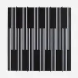 Darío Pérez-Flores, Prochromatique No. 1041, 2007, acrylic on canvas mounted to board, painted steel rods